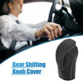 Gear Shift Lever Cover for Subaru Crosstrek (2018–2023) Black Gray Stitches