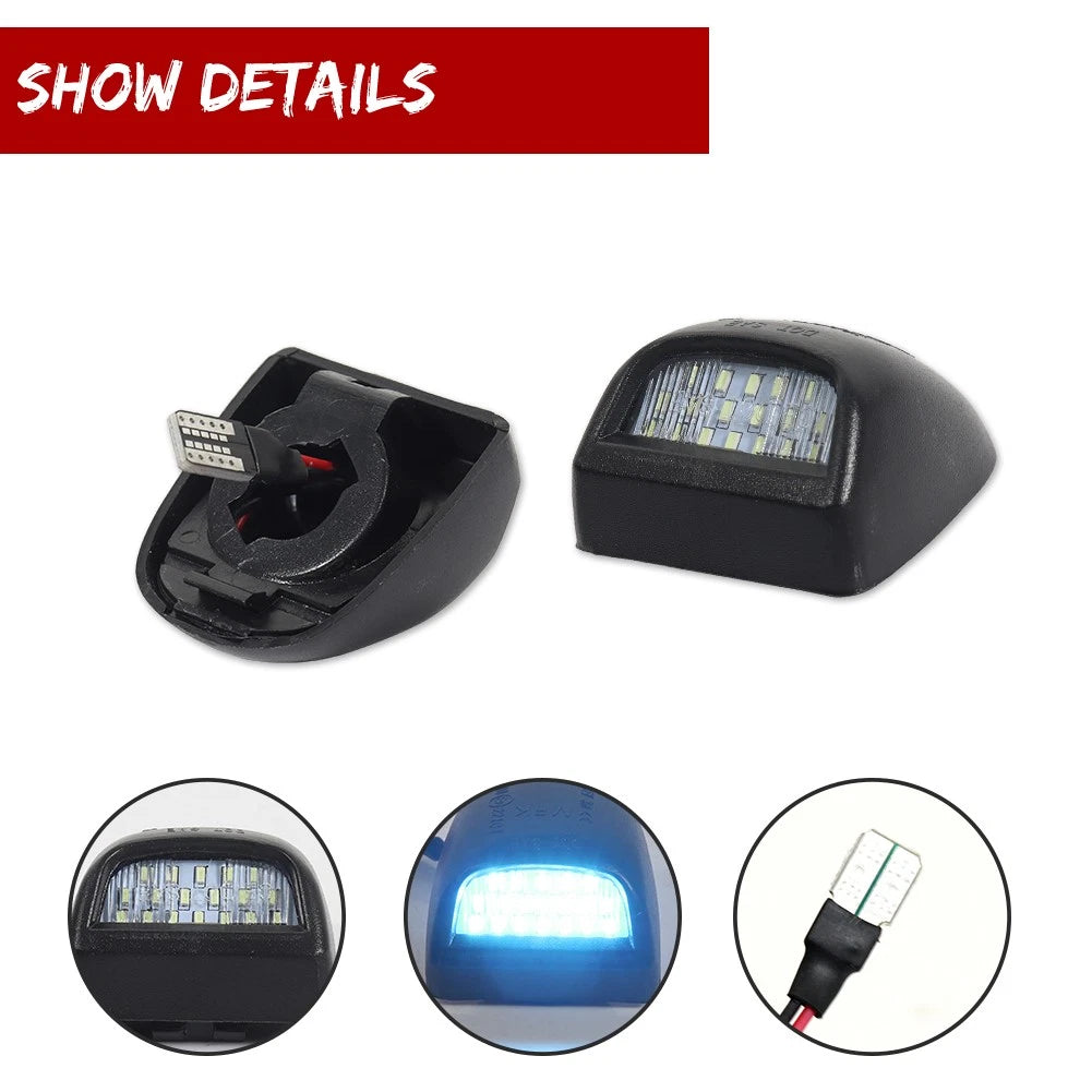 Set of 2 Ice Blue 18-SMD LED License Plate Lights for GMC Sierra 1500 2500 3500