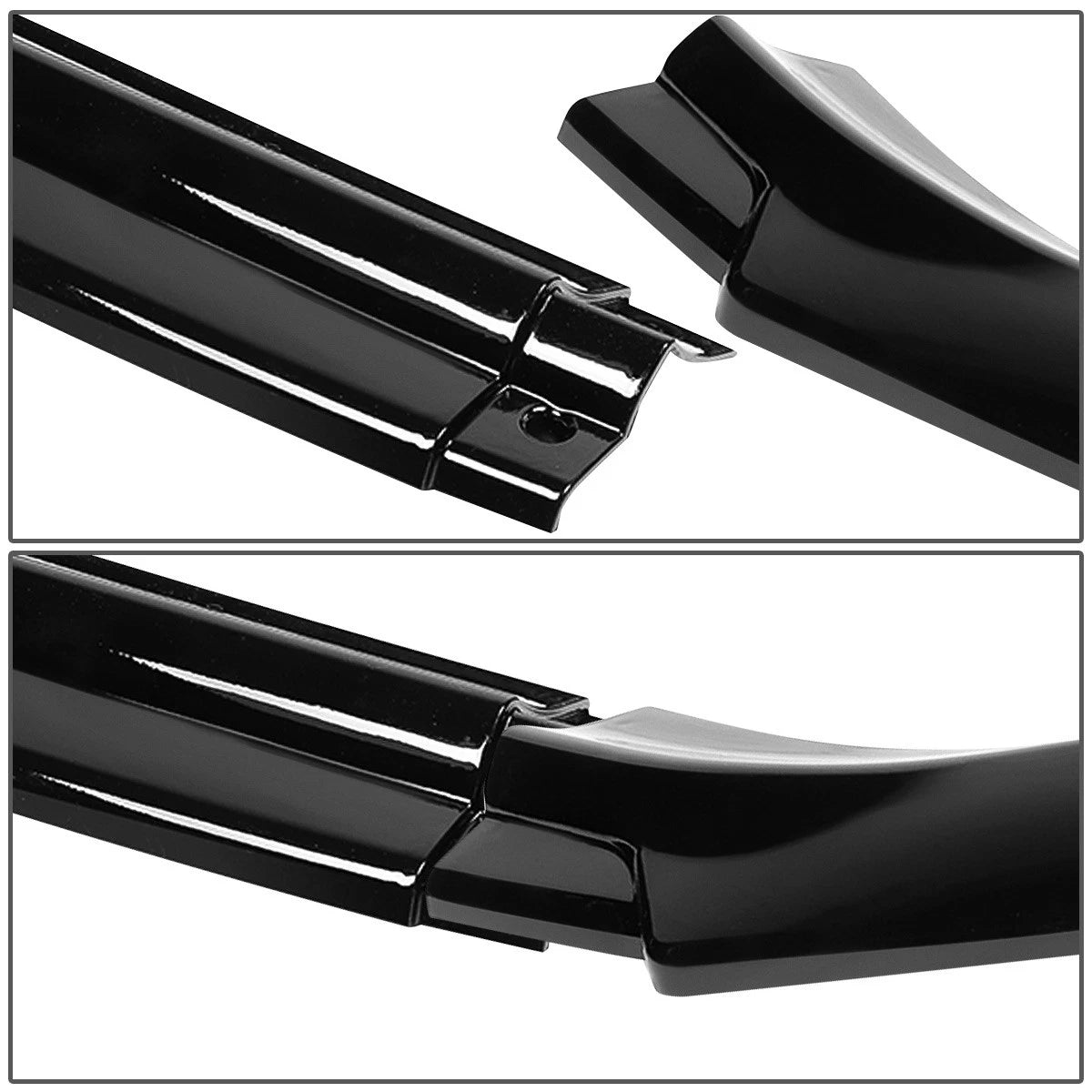 3Pc Front Bumper Lip Splitter Diffuser for VW Golf (2018–2021) Gloss Black