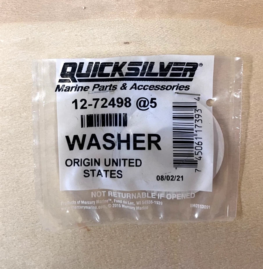 Washer for Mercury Marine (12-72498, 12-8M0162651)