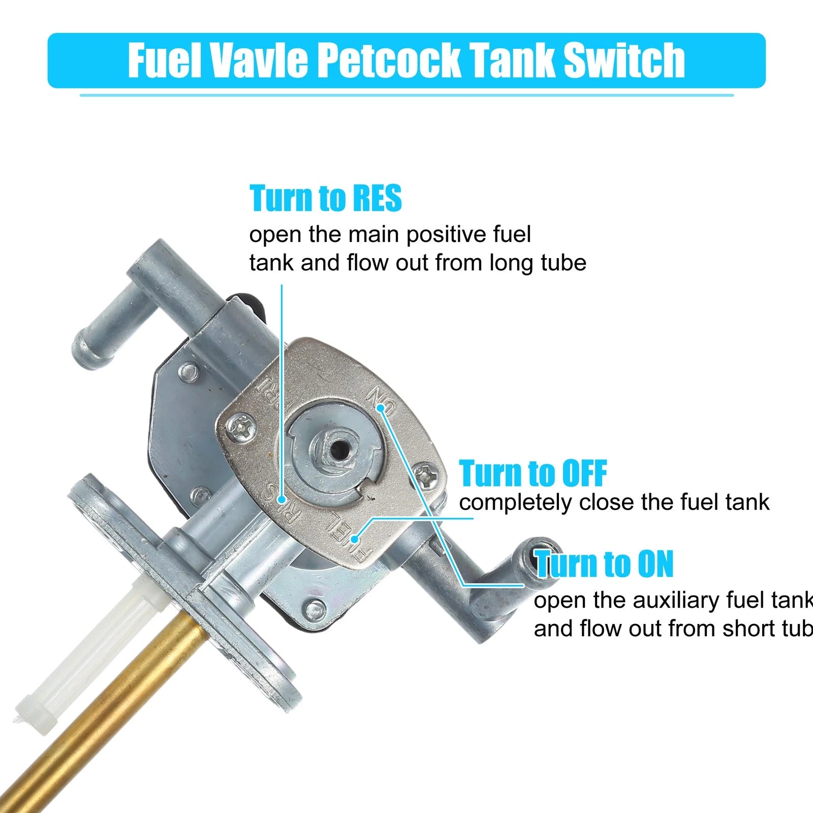 Fuel Valve Petcock Gas Tank Switch for Suzuki Quadsport Z400 LTZ400 (2003–2007)