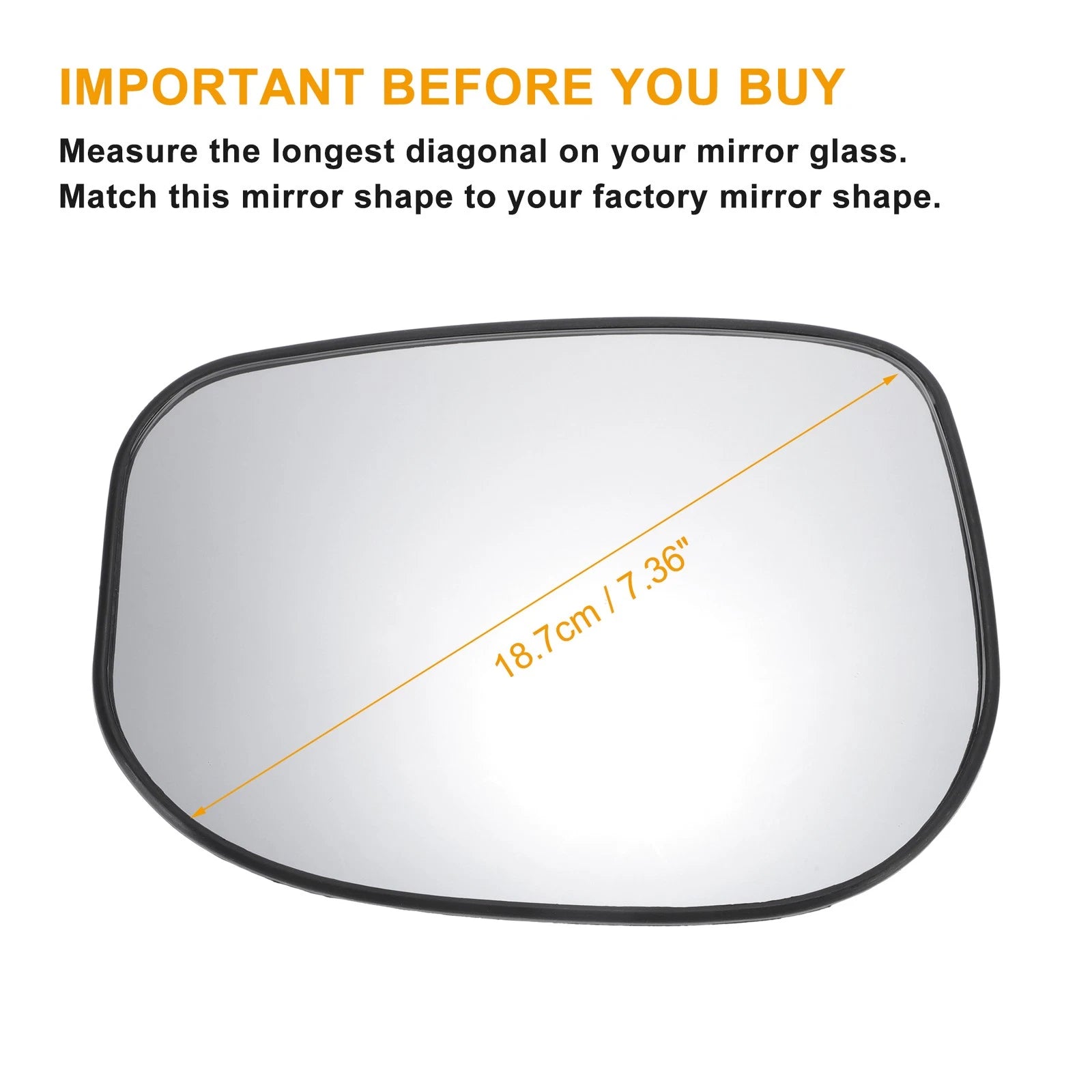 Heated Left Side White Mirror Glass for Honda Jazz (2008–2015)