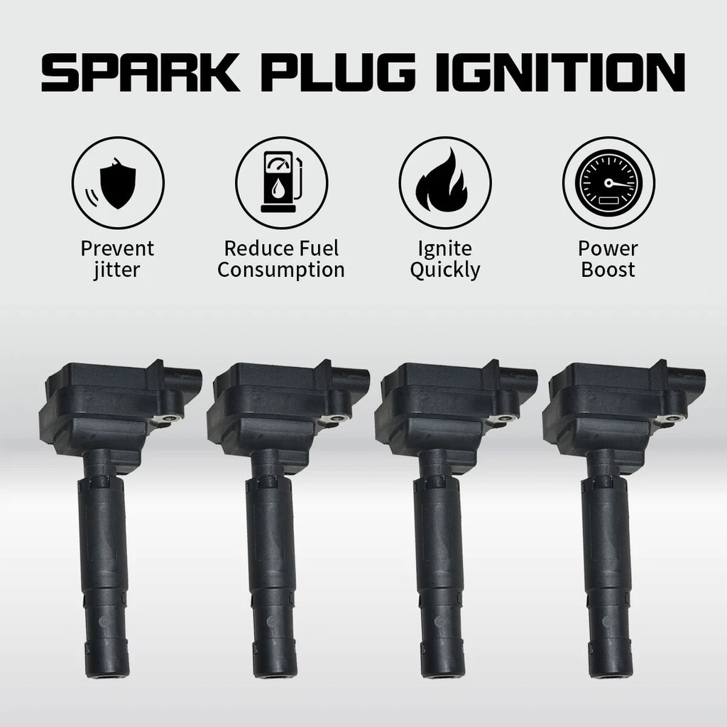 Set of 4 Ignition Coils for Mercedes-Benz C250 SLK250 (2012–2015) UF658