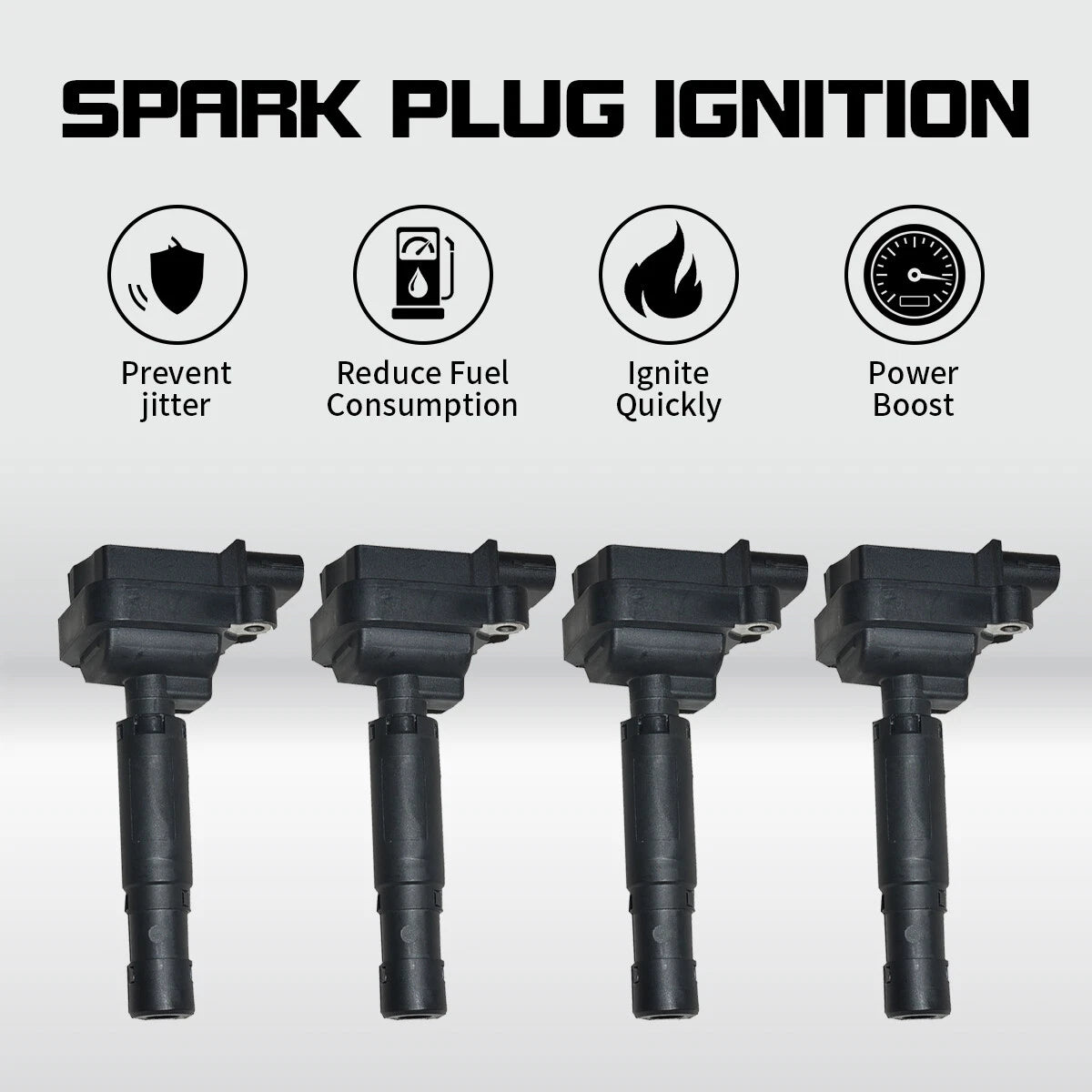 Set of 4 Ignition Coils for Mercedes-Benz C250 SLK250 (2012–2015) UF658