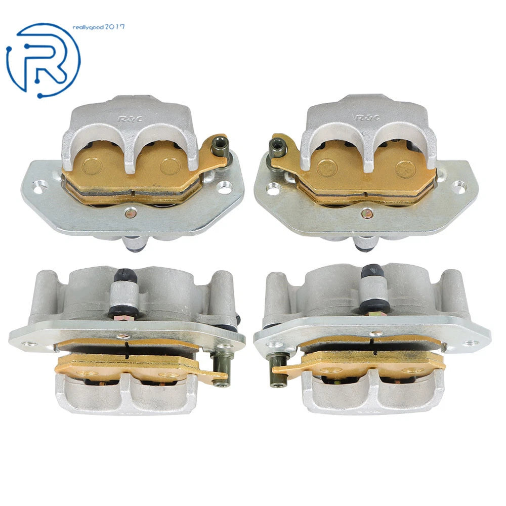 Front & Rear Brake Calipers W/Pads for Yamaha Viking VI YXC700 YXM700 (2015–2021)