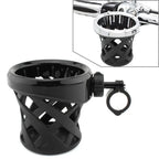 Cup Holder for Round Handlebars 7/8"-1" (22-25mm) Black - Universal Fit