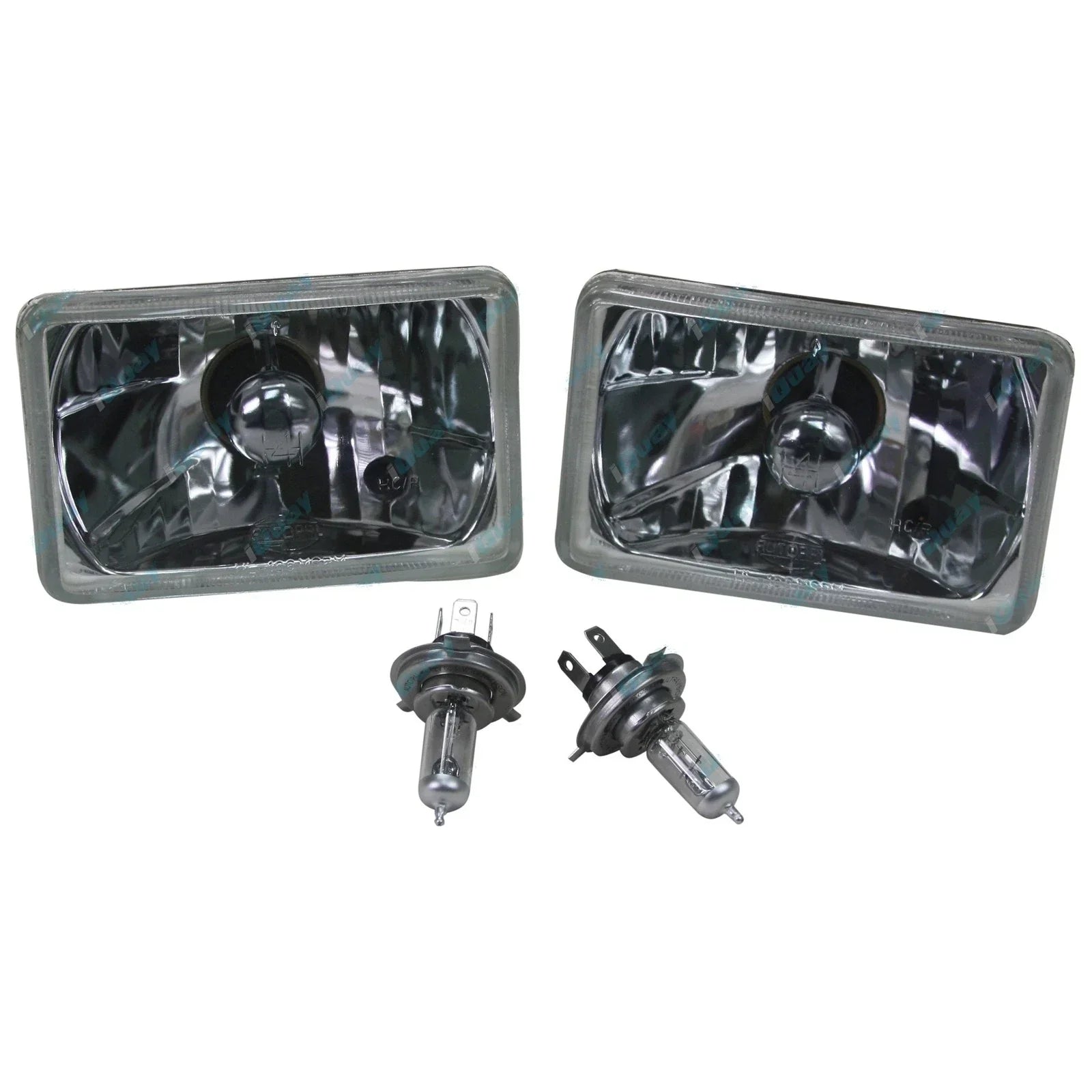 Crystal Outer Headlights Lamp Halogen Kit H4 60/55w for Landcruiser 60 Series (1980-1990)