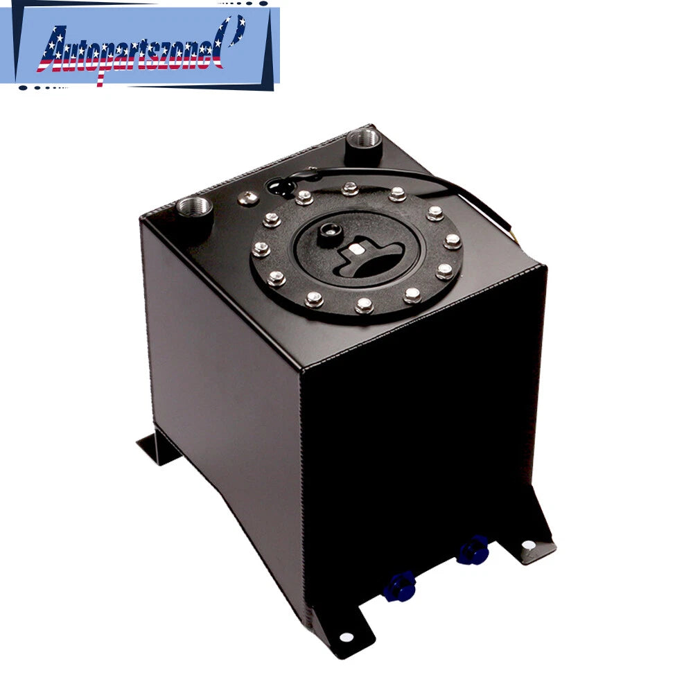 2.5 Gallon Aluminum Racing Drift Fuel Cell Gas Tank + Level Sender