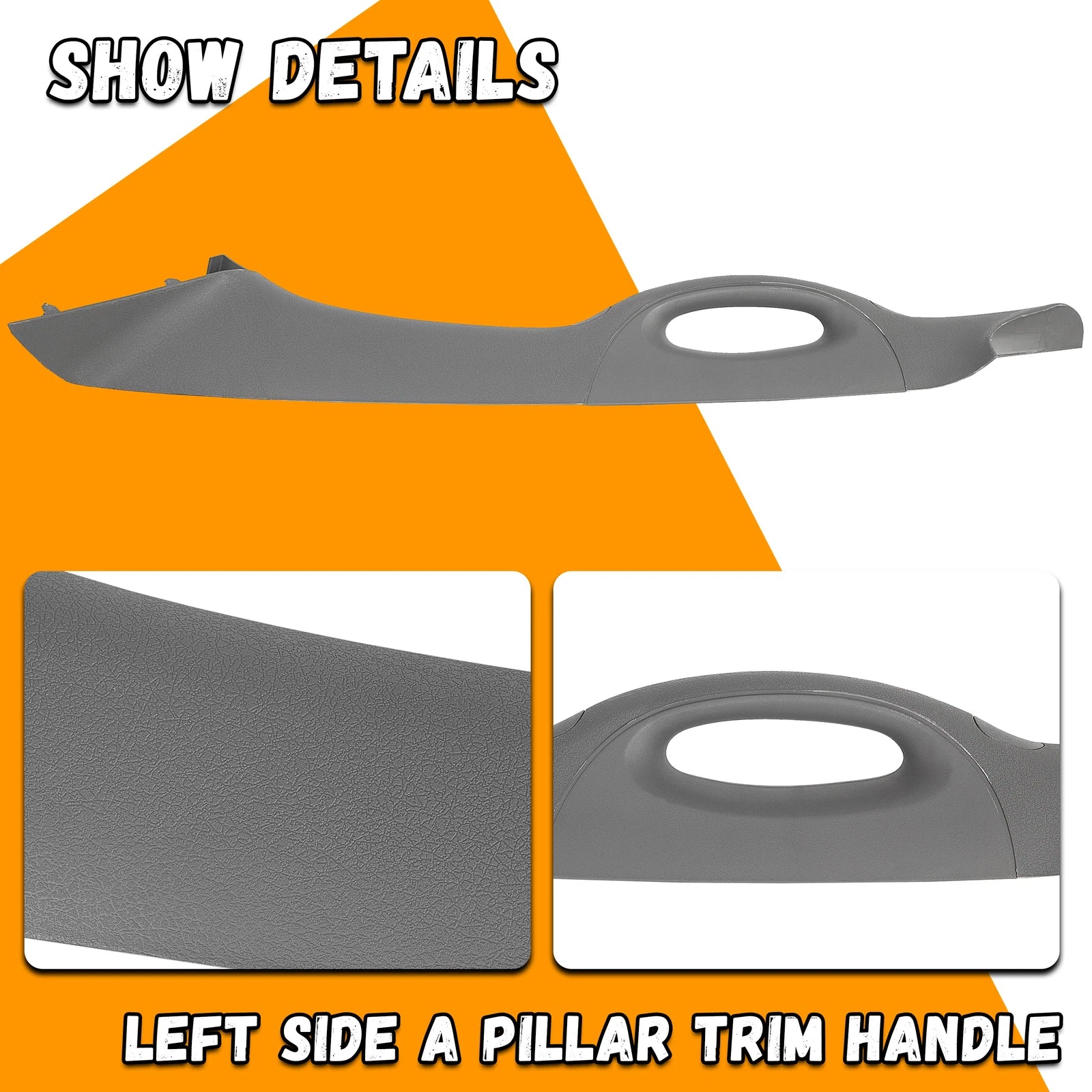 A Pillar Interior Trim Handle for Ford F-150 (2004–2008) - Left, Gray