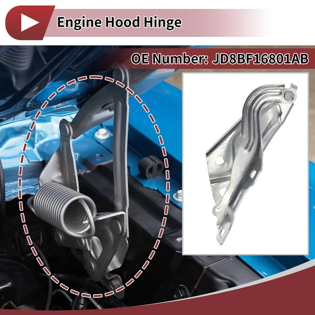 Hood Hinge for Ford Escort (2019) Left Side Engine Cover 1 pcs
