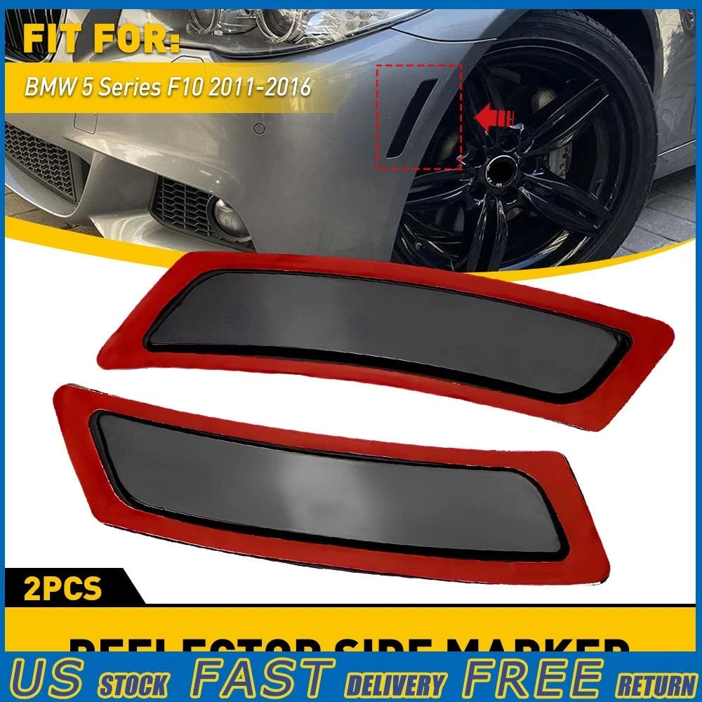 Smoke Front Bumper Reflectors for BMW 5 Series F10 (2011–2016) V