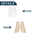 Set of 6 Door Pillar Window Trim for Honda Accord (1998–2002) Chrome