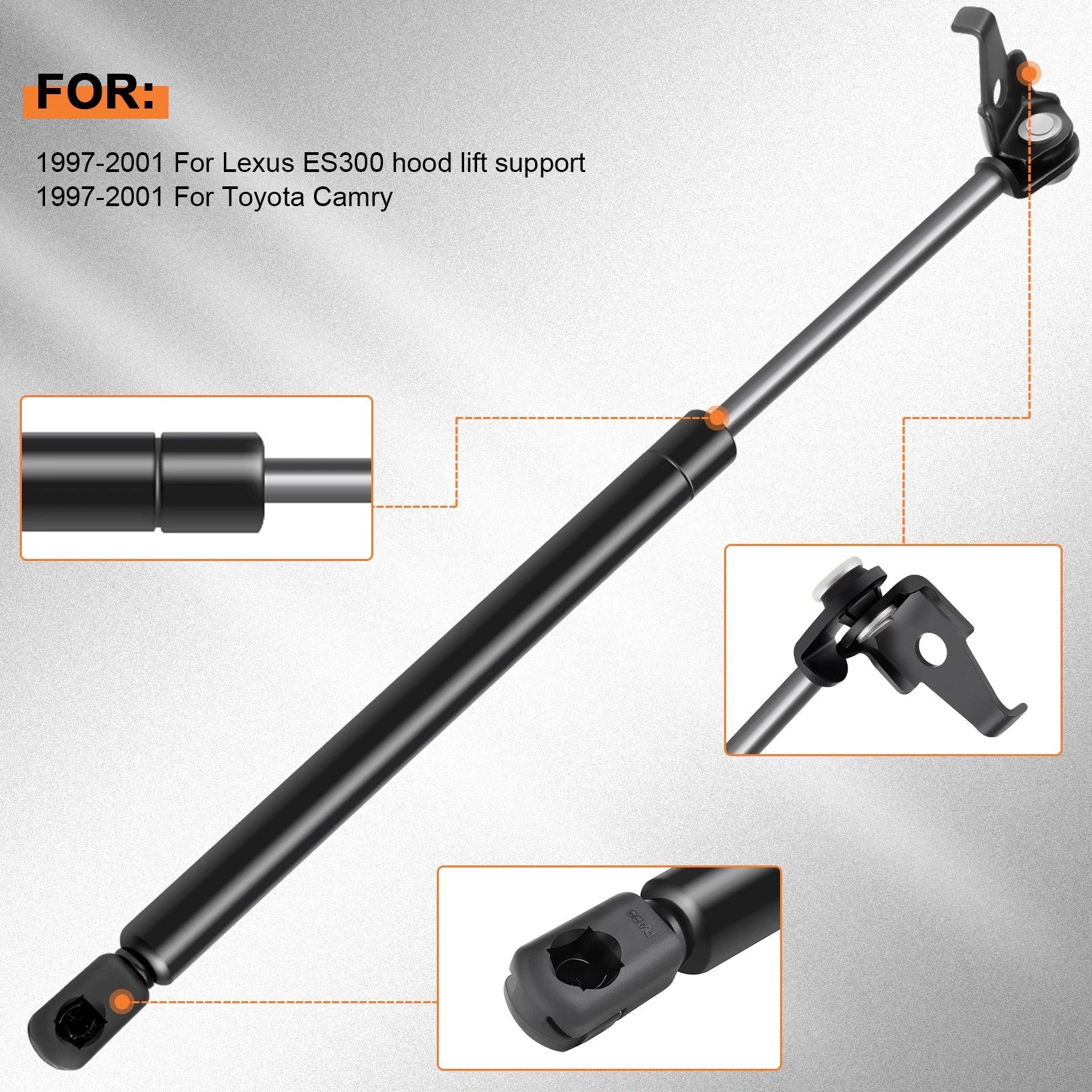 2X Hood Lift Supports for Lexus ES300 (1997–2001)