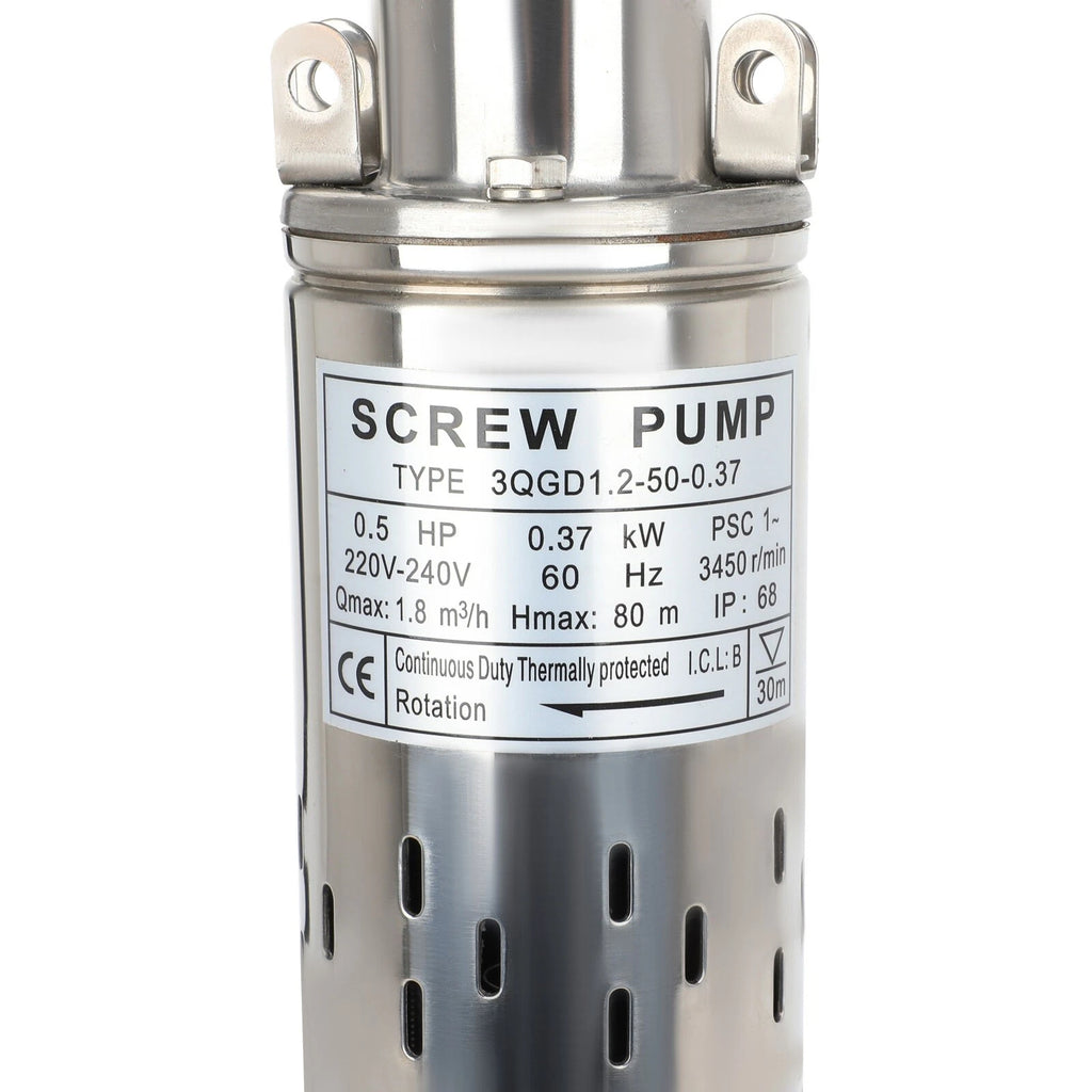 1" Submersible Screw Pump 1/2Hp 220V/60Hz for Automotive Applications