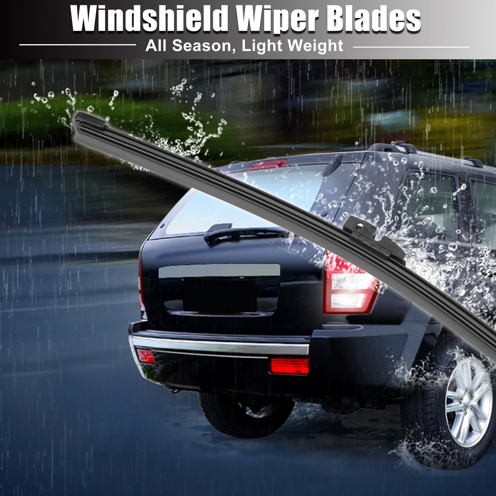11" Rear Windshield Wiper Blades for Ford (Rubber, Plastic, Black)