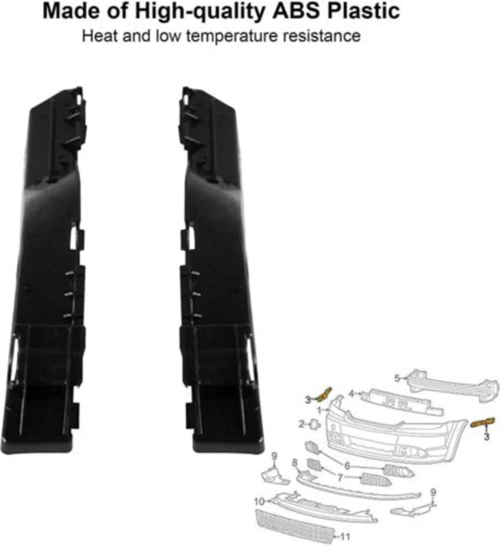 Front Bumper Brackets Black for Dodge Journey (2009-2018)