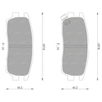Rear Disc Brake Pads Set Brembo for Mitsubishi Verada (2004-2005)