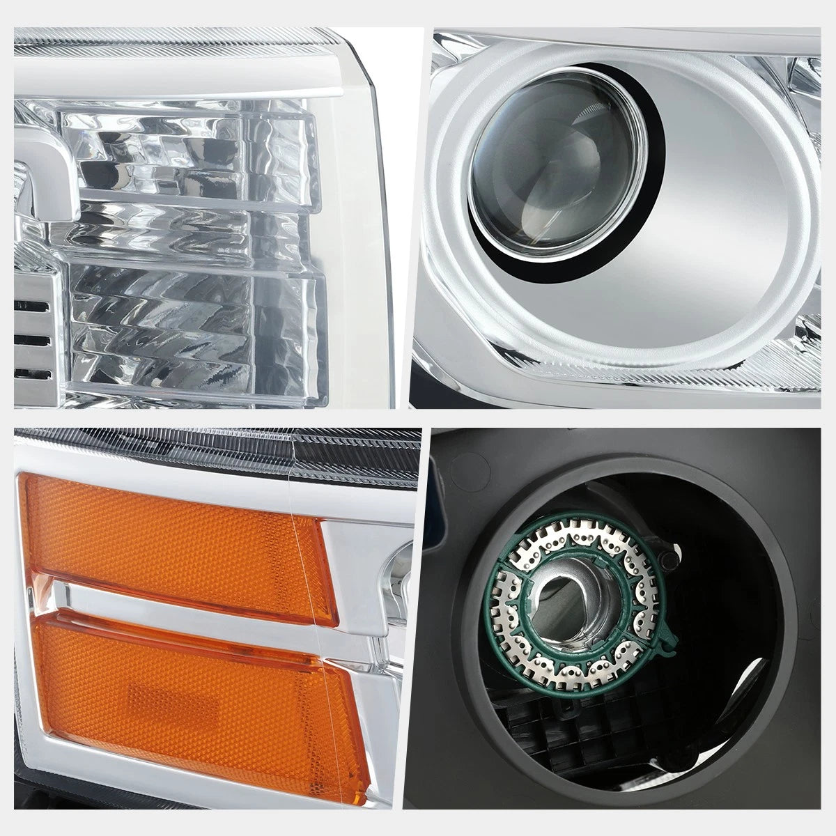 Right Side HID Projector Headlight Lamp Chrome for Ford Flex (2009–2012)