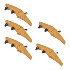 5X Bucket Teeth Assembly 6737322Y for Bobcat Skid Steer (Bolt-On, Flush Mount)
