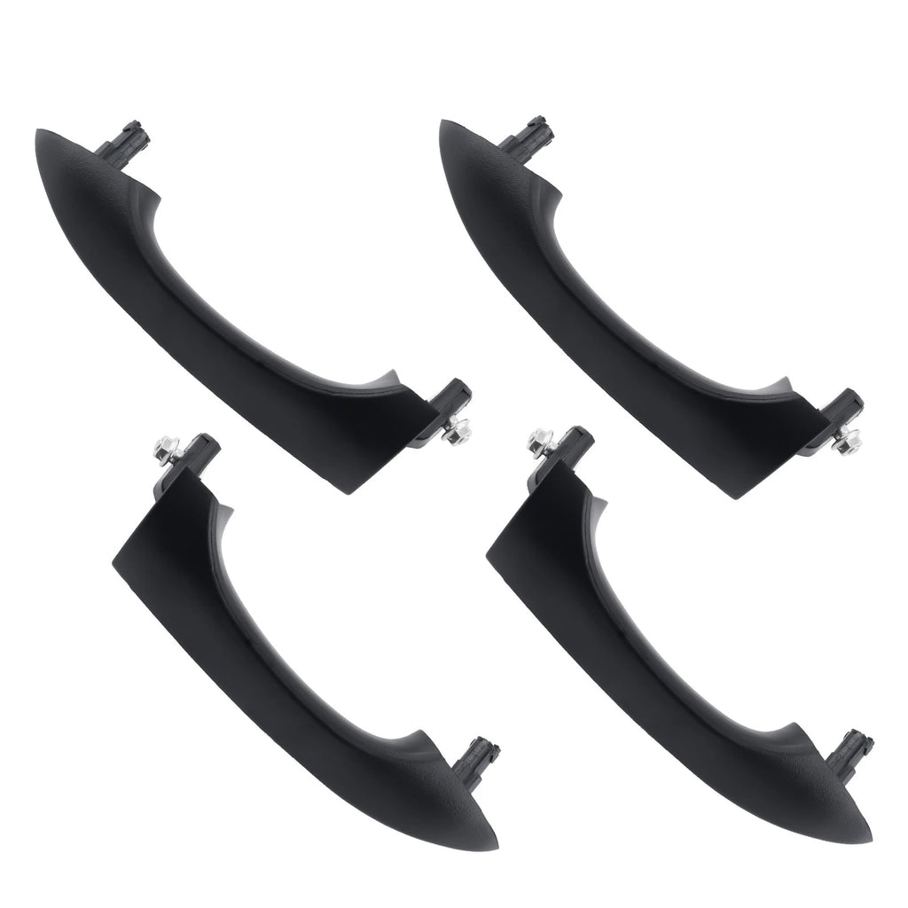 Front and Rear Outside Door Handles Black for BMW X5 (2000–2006)