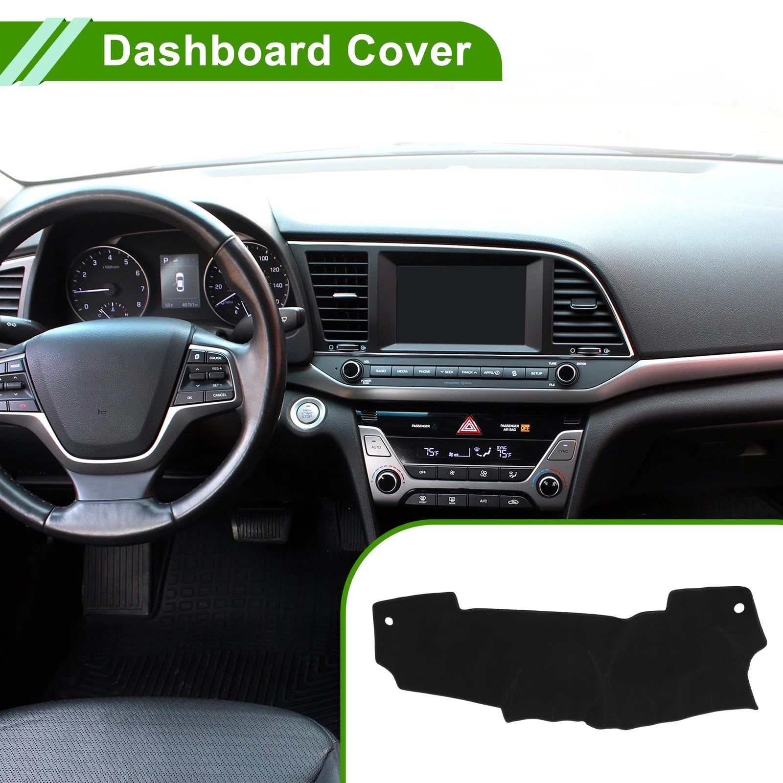Dashboard Cover for Nissan Micra March K13 (2011–2016) Anti-Slip Black