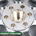 Set of 4 Wheel Rim Covers for EZGO Club Car Yamaha Golf Cart 10" Silver