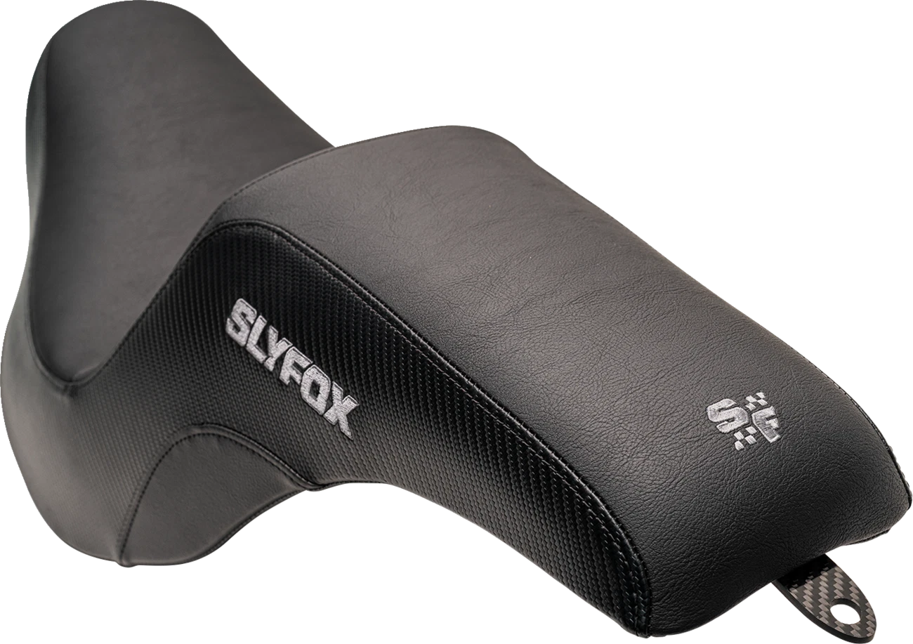 Lowrider Drifter Seat for SLYFOX (Gray Logo, Smooth Vinyl, Carbon Fiber)