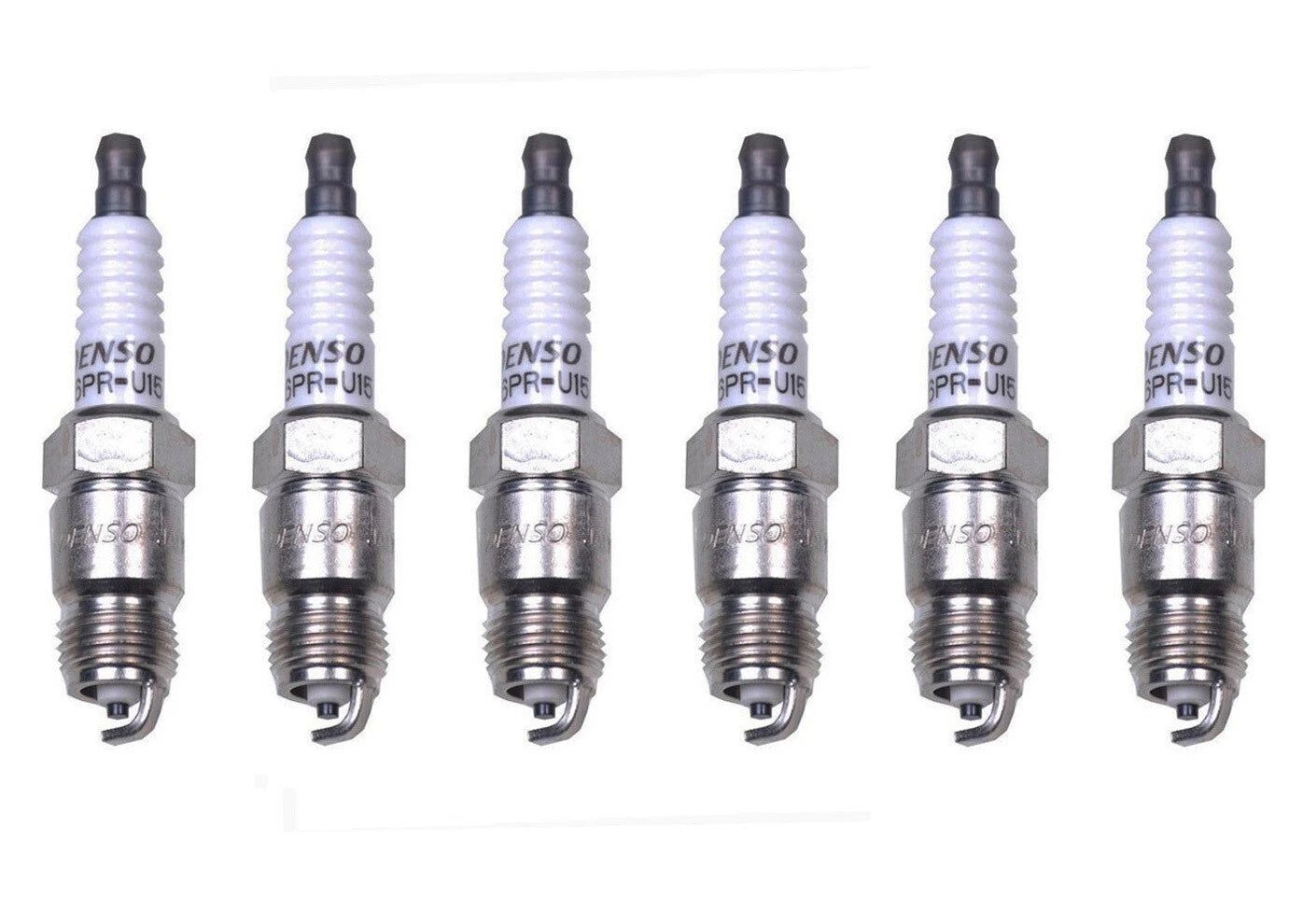 Set of 6 Denso U-Groove Spark Plugs Gap 0.060 for V6 L6 (3.0L–4.1L)