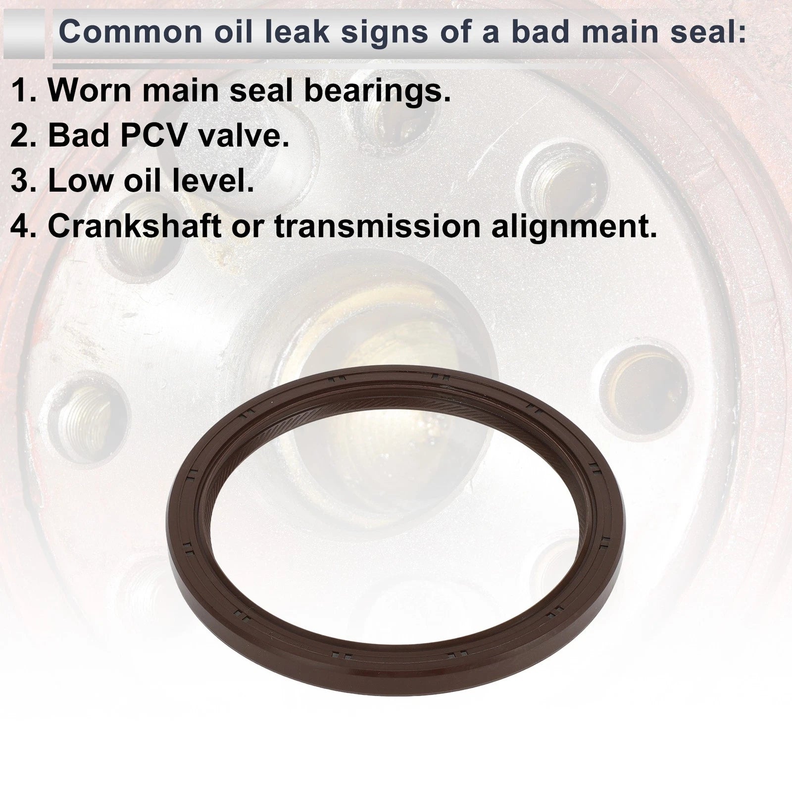 Rear Crankshaft Oil Seal for Toyota 4Runner Tacoma (No. 90311-88005/90311-88001)