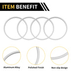 Set of 1 AC Vent Dashboard Decoration Rings for Toyota Tacoma (2016–2023) Silver Tone