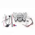 Chrome Skull Horn Cover with Red Light Bulb for Harley V-Rod (1992–2020)