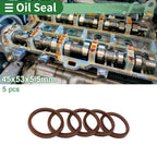 Set of 5 Oil Seal Rotary Shaft Seal FKM Rubber 45x53x5.5mm