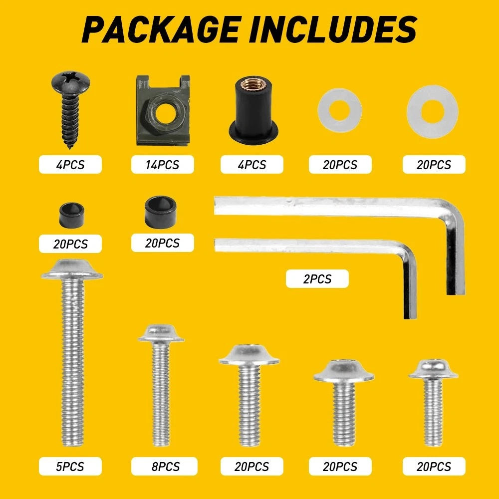 150pcs Fairing Bolts Kit for Yamaha Motorcycle (Year Range Not Specified)