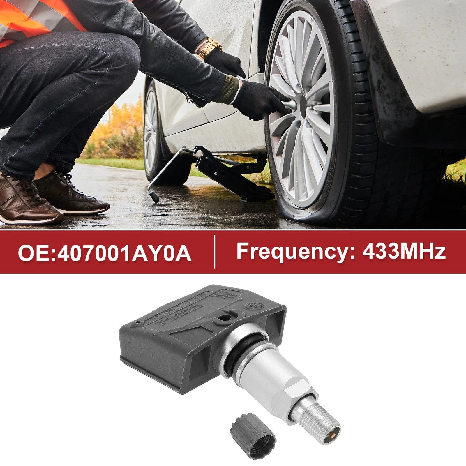 Tire Pressure Sensor for Infiniti G37 (2008–2013) 407001AY0A 433MHz