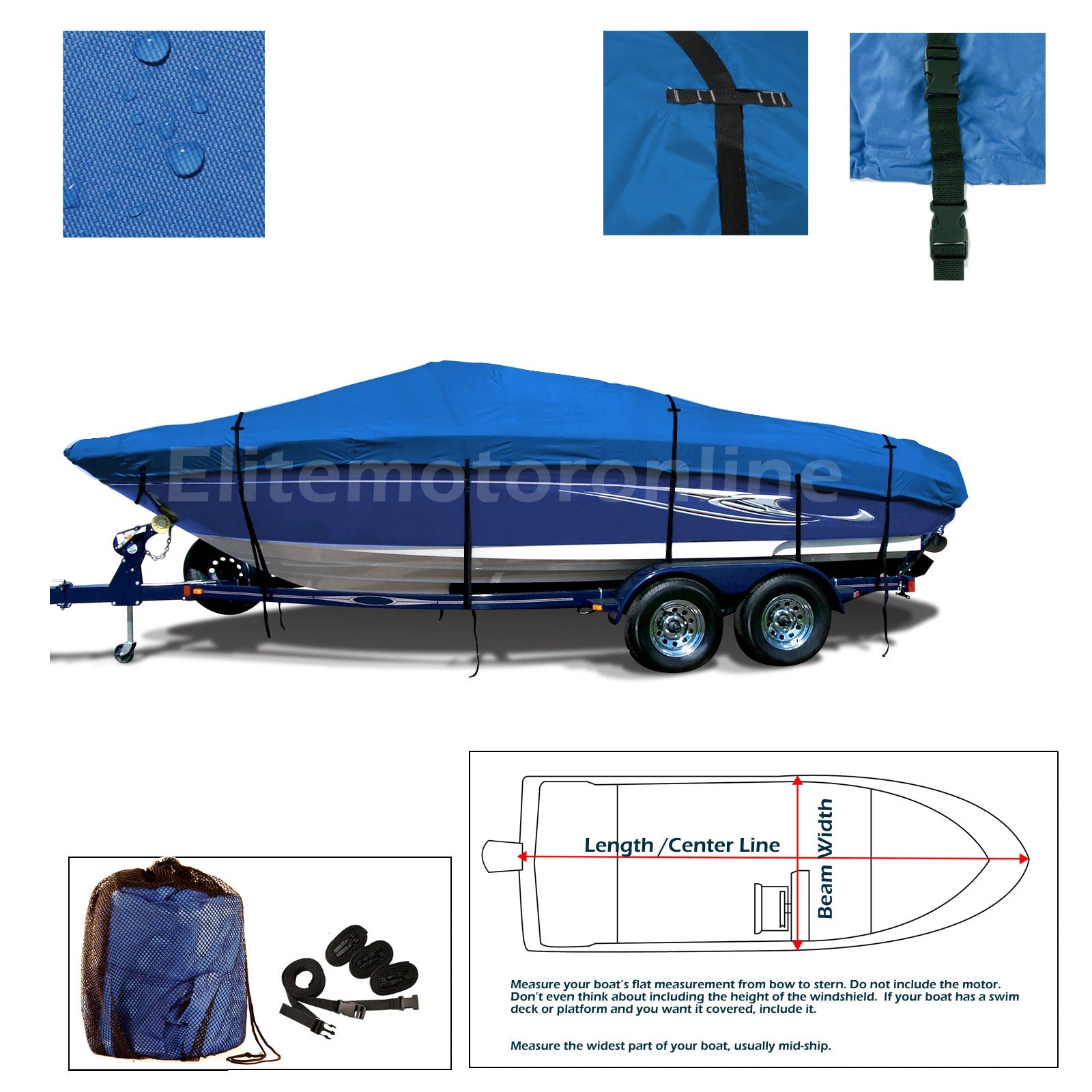Trailerable Performance Jet Boat Cover for Advantage 21 SR