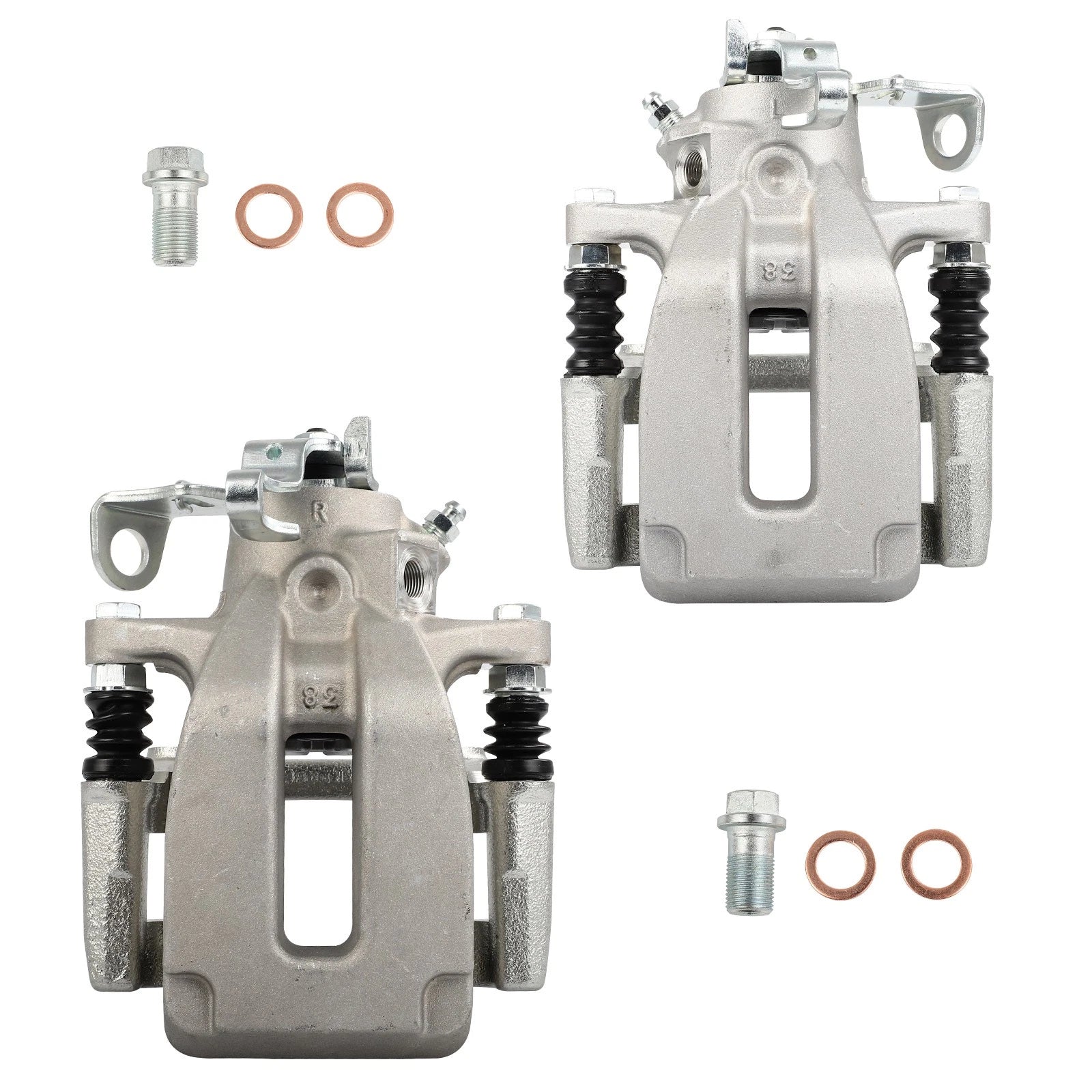 Set of 2 Rear Brake Calipers for Volkswagen Golf, Jetta (2002–2005)