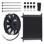 30 Row Oil Cooler with 7" Slim Pull Fan for Universal Modified Vehicles