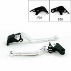 Long Brake Clutch Levers for Suzuki GSXR600 GSXR750 GSXR1000 (2005–2010) Silver