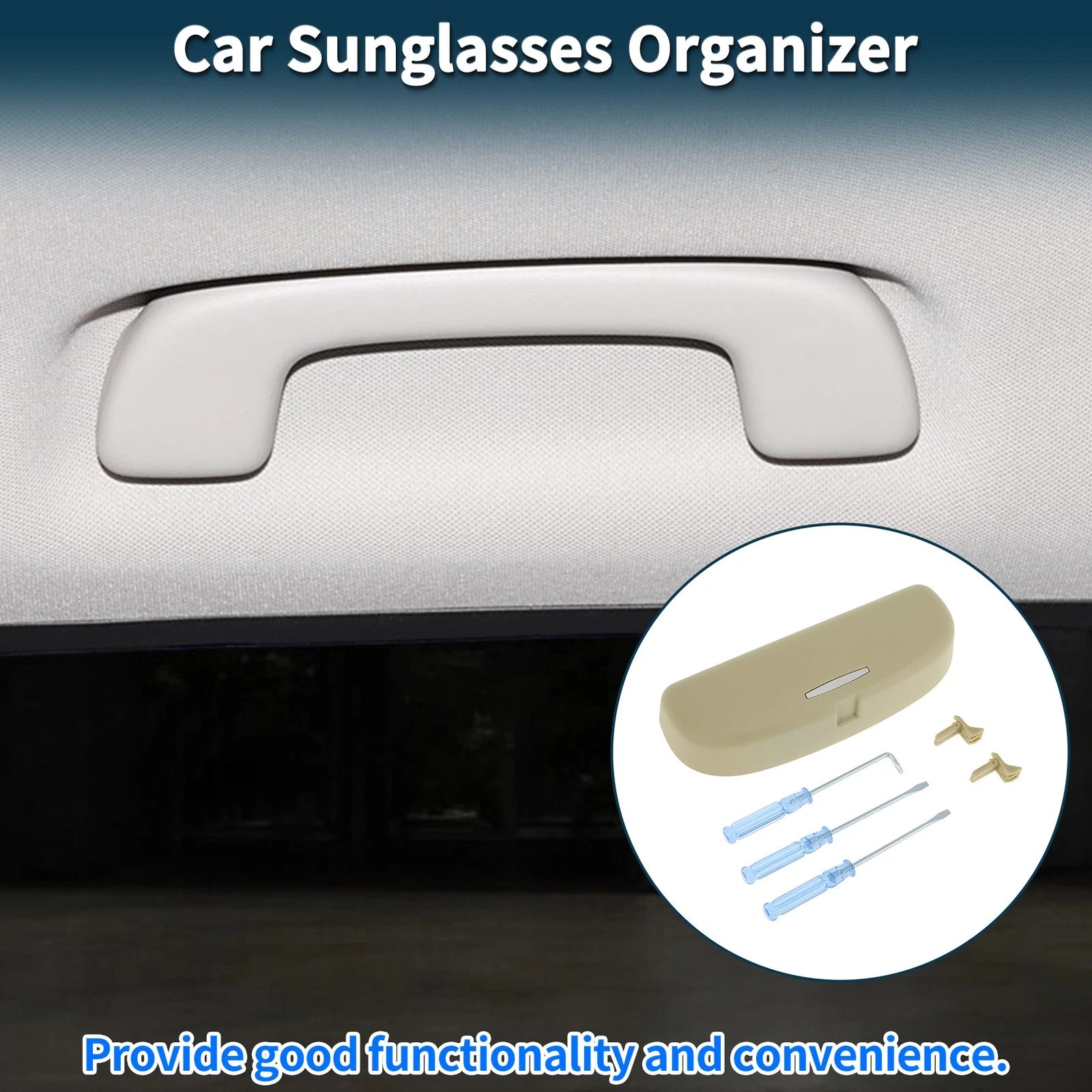 Sunglasses Case for BMW X1 F48 (2016–2024) Eyeglasses Holder Storage Box Beige