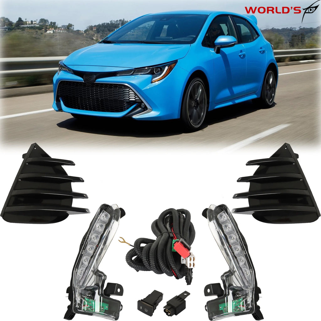 2X Fog Lamp DRL Running Light with Harness for Toyota Corolla (2017–2019)