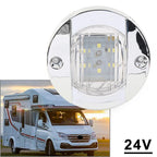 24V LED Side Marker Lights for Truck Trailer RV Boat (Round)