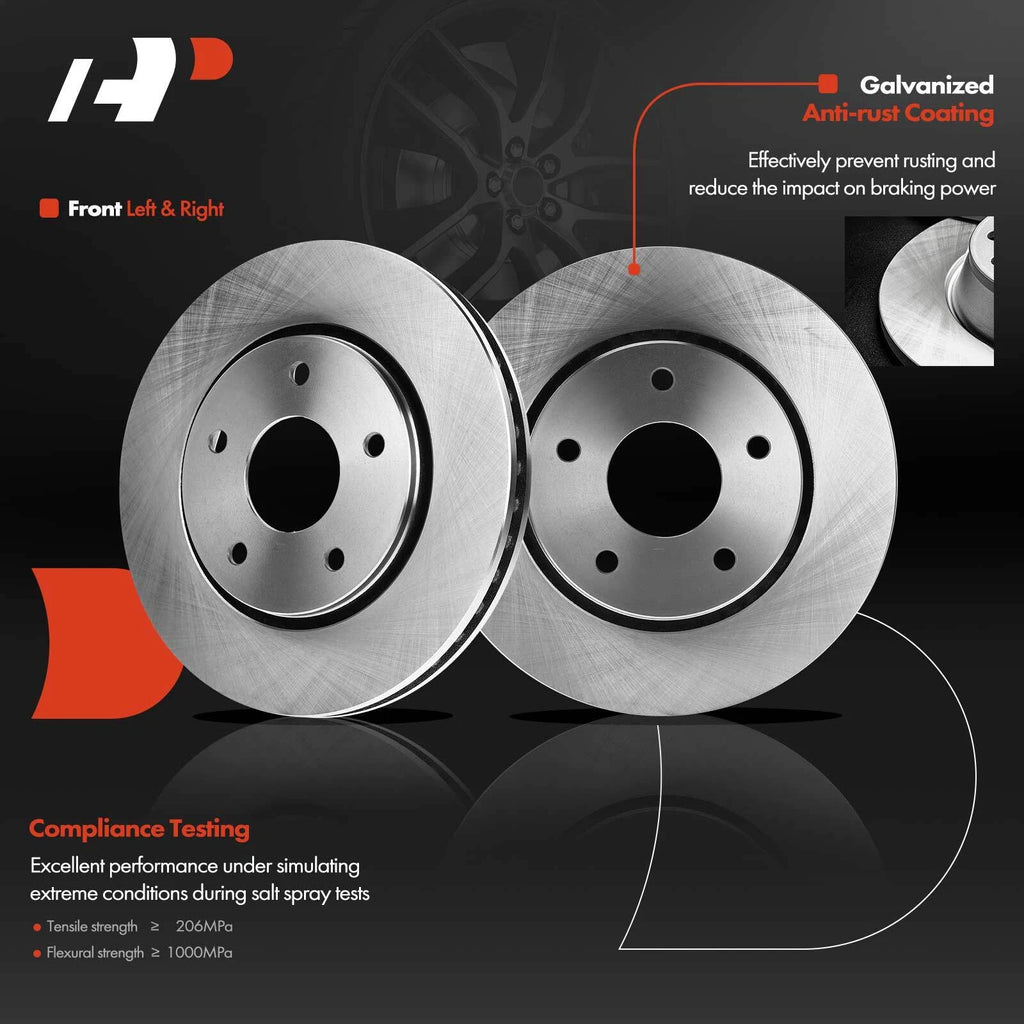 Front Brake Rotor & Pad Set with Caliper for Dodge Ram