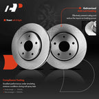 Front Brake Rotor & Pad Set with Caliper for Dodge Ram