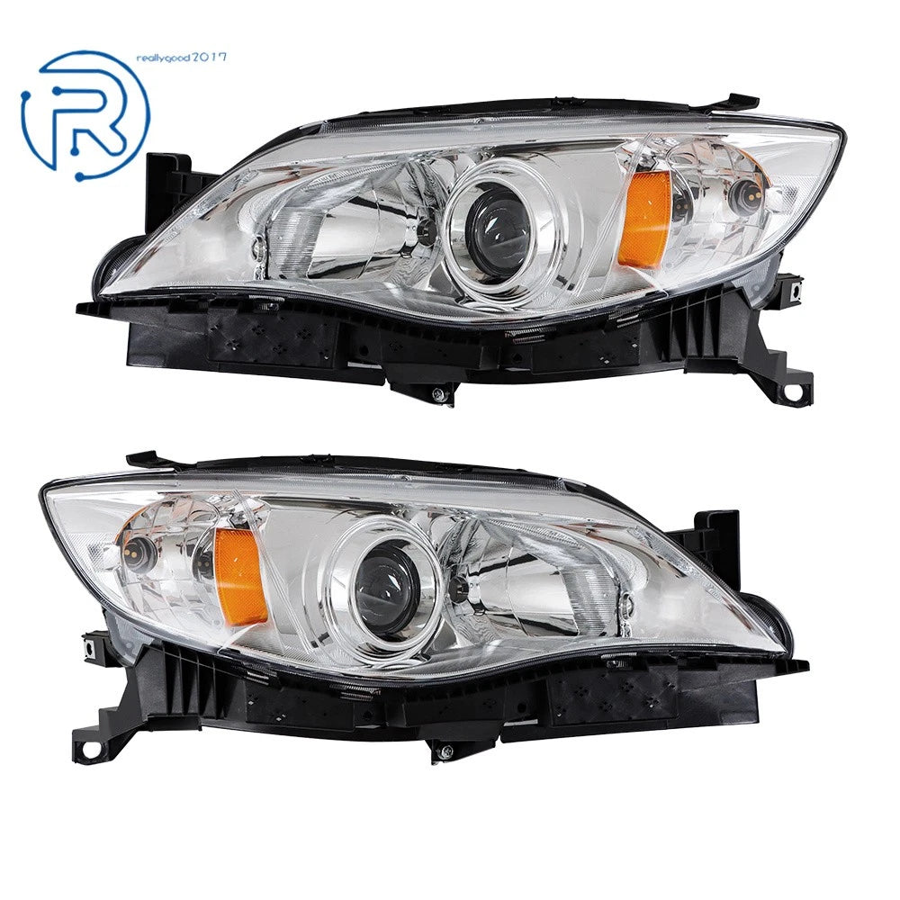 Halogen Headlight Set for Subaru Impreza (2008–2011) Chrome Housing