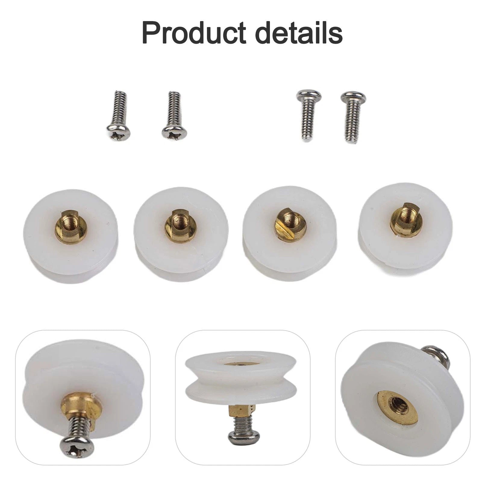 Set of 4 Door Rollers for Shower Room Accessories