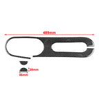 Carbon Fiber Center Console Handbrake Panel Cover Trim for Fiat 500 (2012–2015)