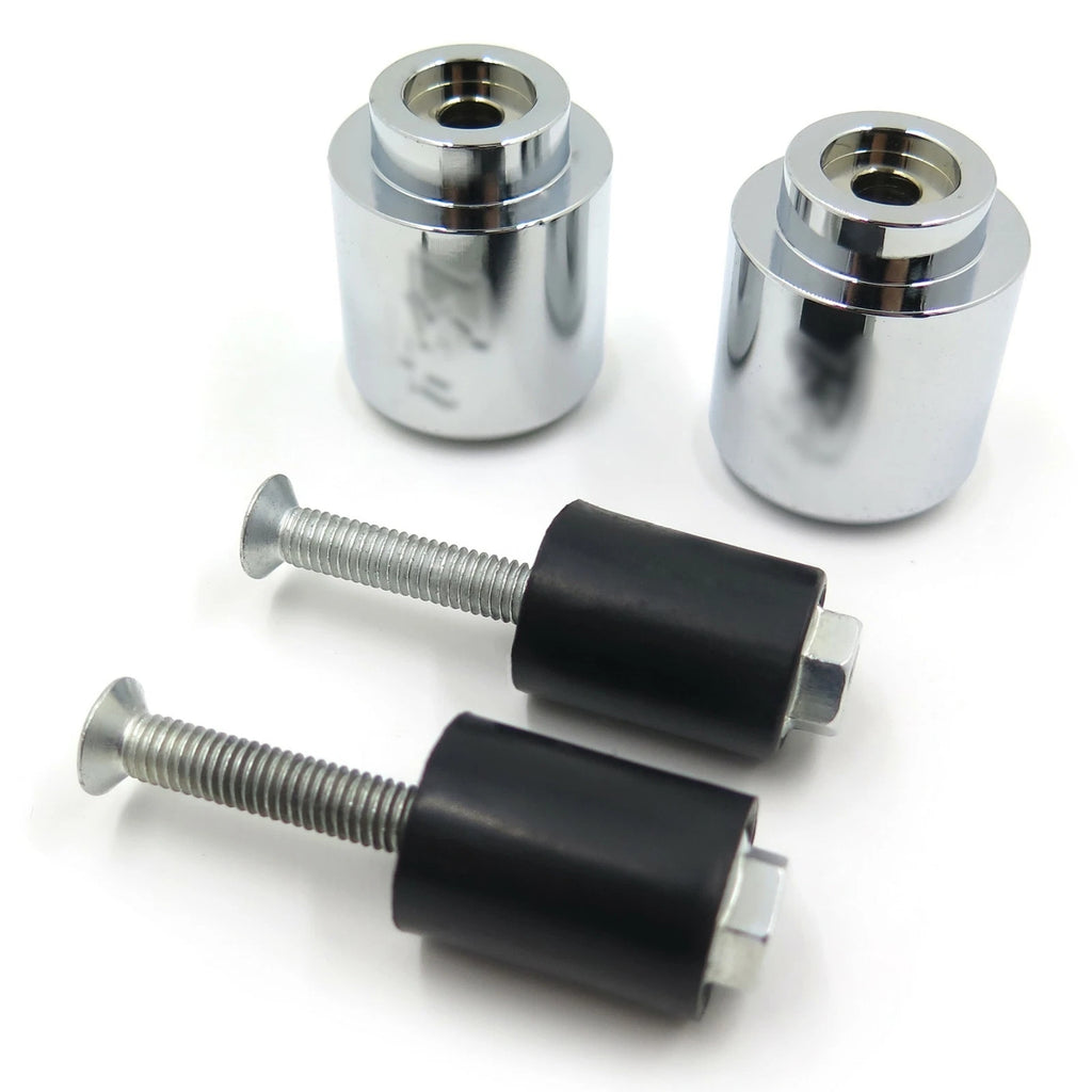 Set of 2 Chrome Bar Ends for Yamaha YZF-R6 (2006–2012), FJR 1300 (2003–2010), YZF-R1 (1998–2012)