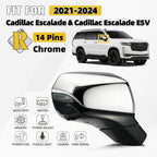 Side Mirror for Cadillac Escalade (2021–2024) Heated Chrome 14 Pin Right
