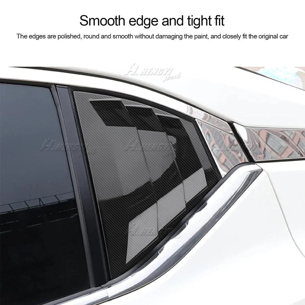 Carbon Style Rear Window Louver Vent Shutter Trim for Nissan Sentra (2024–2025)