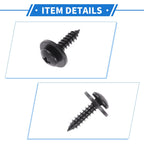 50 Pcs Fender Liner Splash Shield Bumper Cover Screw for Honda Accord (2006–2007)